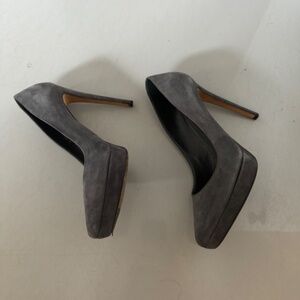 Sergio Rossi Grey Suede Pumps